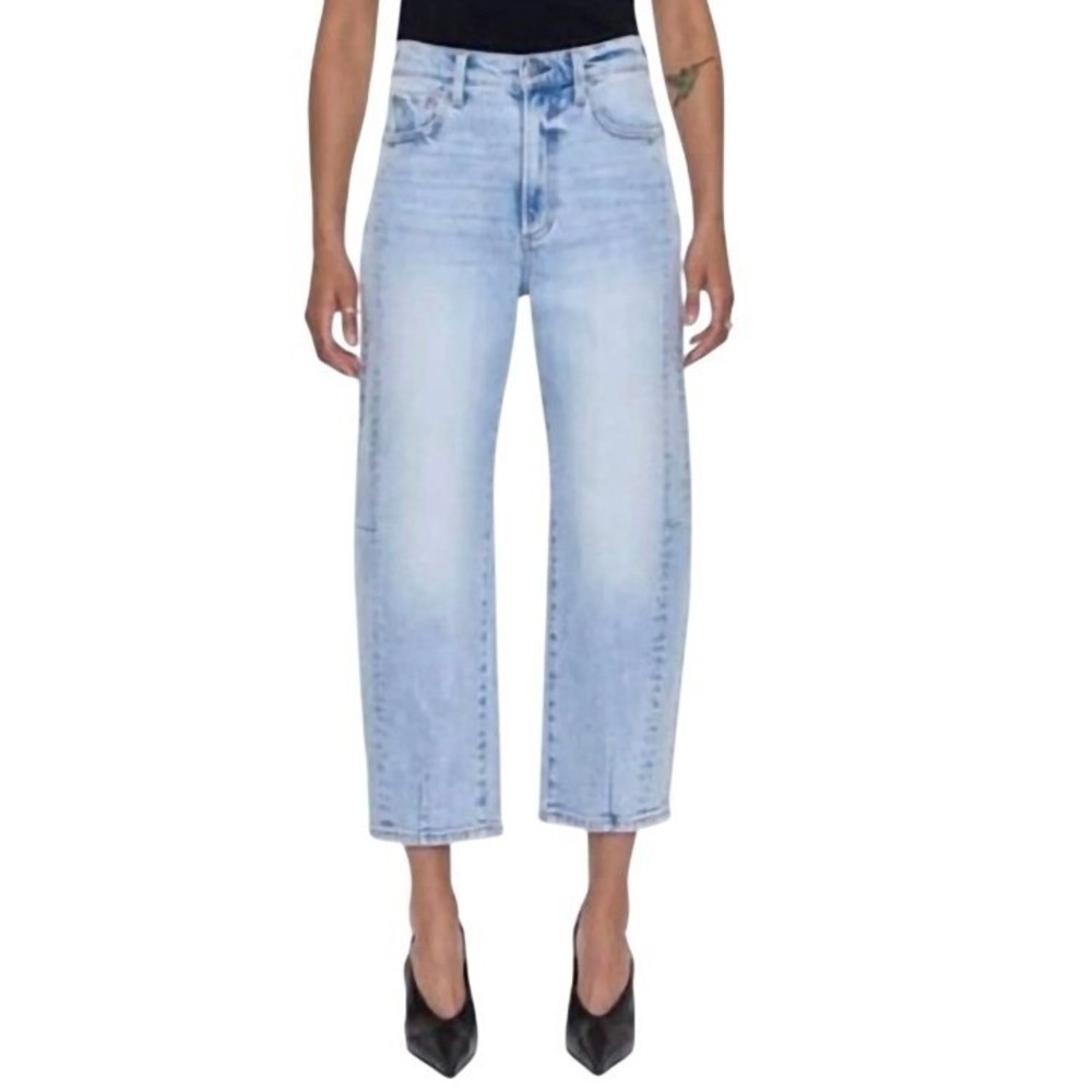 Pistola Eli High Rise Arched Leg Jeans Sun-Kissed Light Wash Barrel 32